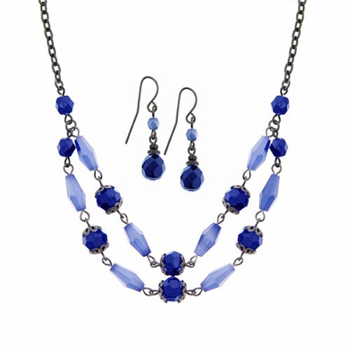 Midnight Blues Necklace Earrings Box Set