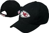 KANSAS CITY CHIEFS REEBOK NFL BLACK HAT CAP SIZE 7 3/8 HATS CAPS