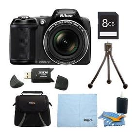 Nikon COOLPIX L810 16.1 MP 3.0-inch LCD Digital Camera 8GB Black Bundle