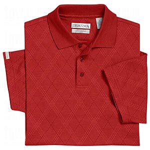Childrens Toyshop  Apparel : Tehama Mens Hang 'Em Dry Diamond Jacquard Polos