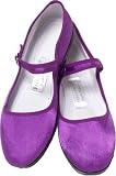 Purple Silk Chinese Maryjanes