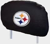 Pittsburgh STEELERS NFL Set 2 Car Seat HEAD REST COVERS New