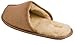 J. Fiallo Mens Faux Fleece Lined Velour Scuff House Slipper With Classy Imprinted Emblem
