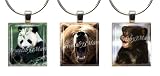 BEARS ~ Scrabble Tile Wine Glass Charms ~ PAIR & A SPARE ~ Set #2 of 3 ~ Stemware Charms/Markers/Pendants