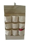H & L Russel Hanging Storage Pocket Tidy, Stone & Cream, 38 x 65 cm