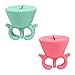 Queentools Wearable Nail Polish Holder Pack- Secure Lightweight and Comfortable- Fit All Fingers- Pack of 2, Color Spa Green and Pink