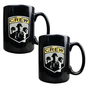 Columbus Crew MLS 2pc Black Ceramic Mug Set - Prim
