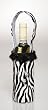 Zebra Wine Bag w/Maribou