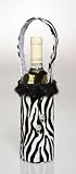 Zebra Wine Bag w/ Maribou