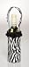 Zebra Wine Bag w/Maribou