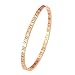 Xinge D3866L-W Women's Rose Gold Tone Roman Numerals Bangle Watch and Bracelet Set