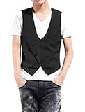 Move&Moving(TM) Men Sleeveless Lining Button up Waistcoat