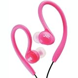 NEW JVC HA-EBX85-P LADIES SPORTS CLIP HEADPHONES PINK FRICTION NOISE REDUCING CORD NEODYMIUM DRIVER