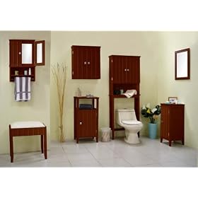 <b>Bathroom Furniture Set in Dark Brown - Wilton</b>