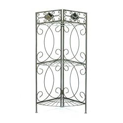 Southern Enterprises BE3524 Reflections Corner Rack, Gun Metal