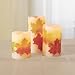 Loft Living 3-Piece Flameless LED Harvest Pillar Candle Set with Charming Fall Motif