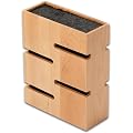 Grunwerg Square Bamboo Universal Knife Block