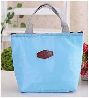 Lingstrar Lunch Bag Picnic Tote Dining Insulated Travel Purse Zipper Handbags Sky blue