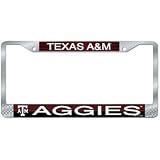 Texas AandM Aggies NCAA Chrome License Plate Frame