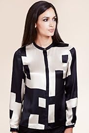 Per Una Speziale Pure Silk Dogtooth Print Blouse