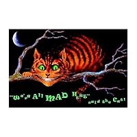 Alice in Wonderland (Cheshire Cat, We're All Mad Here) 24x36 Poster Print