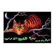 Alice in Wonderland (Cheshire Cat, We're All Mad Here) Blacklight Poster Print - 36x24