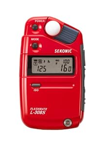 Sekonic 401-302 L-308S Flashmate Light Meter Anniversary Edition for Strobes - Red