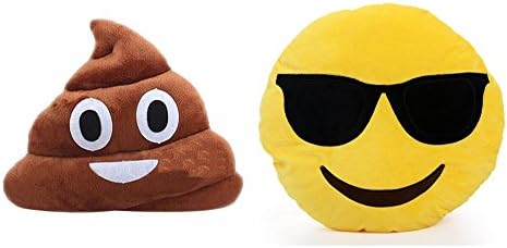Emoji Poop Pillow+round Oi Emoji Smiley Emoticon Cushion Pillow(very Cool)