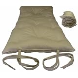 Brand New Tan Traditional Japanese Floor Futon Mattresses, Foldable Cushion Mats, Yoga, Meditaion. by 