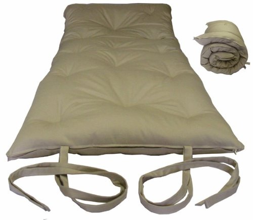 Brand New Tan Traditional Japanese Floor Futon Mattresses, Foldable Cushion Mats, Yoga, Meditaion.