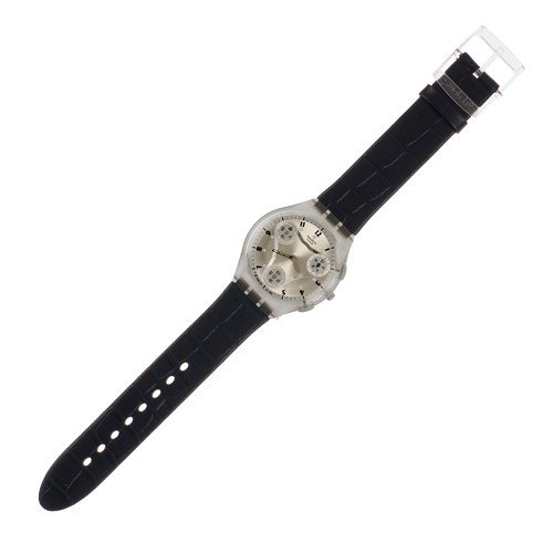 Swatch Skin Chrono Collection Flatzone Black Mens Watch SUYK100C
