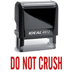 DO NOT CRUSH Red Office Stock Self-Inking Rubber Stamp