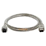 Cmple - 9 PIN/ 6PIN BILINGUAL FireWire 800 - FireWire 400 Cable - 3FT, CLEAR