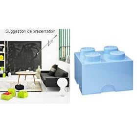 LEGO - BOITE DE RANGEMENT 4 plots - Bleu clair
