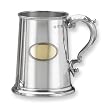 Pewter Classic Glass Bottom 17oz Tankard