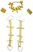 Franco Womens Roman Greek Goddess Gold Crown Costume Kit