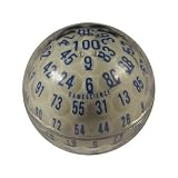 100 Sided White Dice Round in Black Suedine Pouch