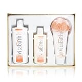 Vitabath Fresh Citrus Twist 4 Piece Set Contains: 21.0 oz Moisturizing Bath & Shower Gelee, 10.0 oz Moisturizing Body Lotion, 6.0 oz Intensive Body Creme, Foam-enhancing Puff