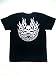 夏のROCKフェス必須アイテム パンク☆ロック系Tシャツ：SKULL OF THE FLAME スカル・オブザ・フレイム 黒(ブラック)