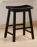24 Black Finish Counter Height Barstools, Set of 2 by Coaster Furniture
