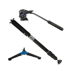 Benro A38TBS2 Video Monopod with Twist Lock Legs, S2 Head and 3 Leg Base (Black)
