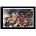 Michael Jordan Guarding Magic Johnson Sports Poster Print - 11x17