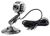 GSI - USB Webcam with Microphone and LED Lights - Metal Finish