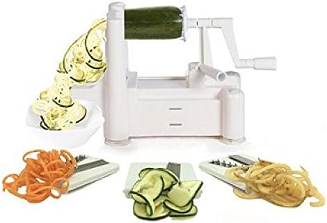 Spiralizer Tri-Blade Vegetable Spiral Slicer, Strongest-Heaviest, Best Veggie Pasta Spaghetti Maker for Low Carb/Paleo/Gluten-Free Meals