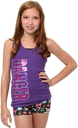 Youth Dancer Sequin Tank Purple Medium