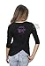 Harley-Davidson Womens Blinding Light B&S Tulip Back Black 3/4-Sleeve T-Shirt - MD