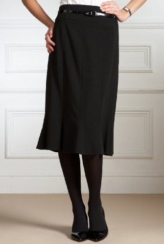 Knee Length Skirt with Belt