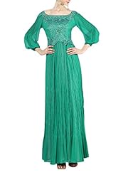 A-line Silk Applique Jeweled Beaded Cocktail Long Sleeves Homecoming Dress/Mother-of-the-Bride Dress/Prom Dress/Wedding Party Dress 