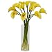 Yellow Mini Calla Lily Silk Flower Arrangement