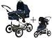 Safety 1st 75703670 – Ideal Sportive, Travelsystem, 2 in 1 Kombikinderwagen inklusive Kinderwagen- und Sportwagenaufsatz, Einkaufskorb und Adapter, navy